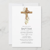 Waterverf Floral Baptism/Christening/Dedicatie Kaart (Voorkant)
