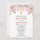 Waterverf Floral Baptism Kaart (Voorkant)