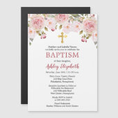 Waterverf Floral Baptism Magnetische Uitnodiging (Voorkant / Achterkant)