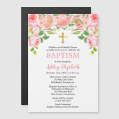 Waterverf Floral Baptism Magnetische Uitnodiging (Voorkant / Achterkant)
