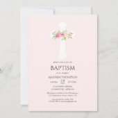 Waterverf Floral Baptism of Christening Kaart (Voorkant)