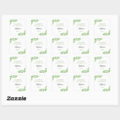 Waterverf Floral Baptism Sticker Labels (Vel)