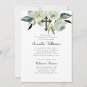 Waterverf Floral Baptismal Kaart (Voorkant)