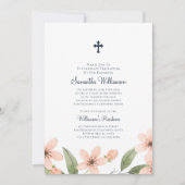 Waterverf Floral Baptismal Kaart (Voorkant)