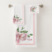 Waterverf Floral Bathroom Towel set Bad Handdoek (Insitu)