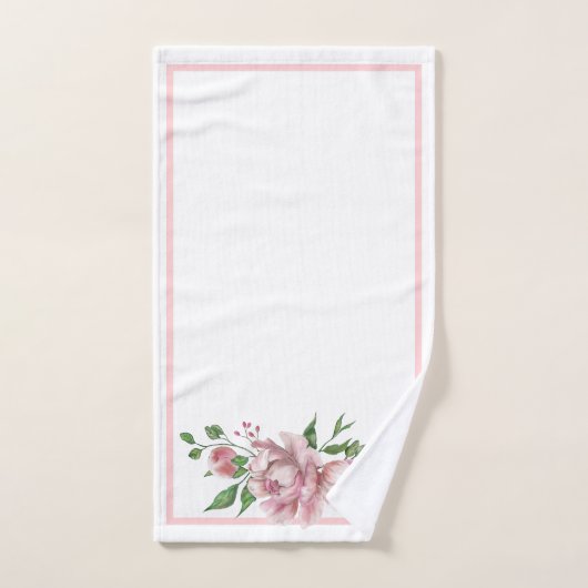 Waterverf Floral Bathroom Towel set Bad Handdoek (Handdoek)