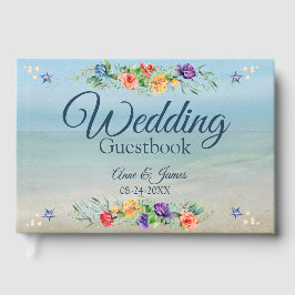 Waterverf Floral Beach Wedding Gastenboek