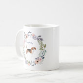 Waterverf Floral | Beagle Dog Koffiemok (Voorkant links)