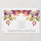 Waterverf Floral Beauty Salon Gift Certificate (Achterkant)