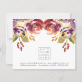 Waterverf Floral Beauty Salon Gift Certificate (Achterkant)