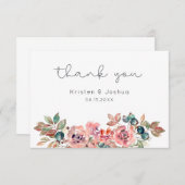 Waterverf Floral Bedankkaart (Voorkant / Achterkant)
