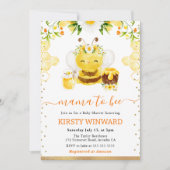Waterverf Floral Bee Baby shower Kaart (Voorkant)