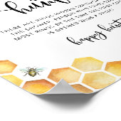 Waterverf floral bee ringjacht vrijgezellenfeest g poster (Hoek)