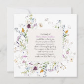 Waterverf Floral begrafenis Dank u wel Kaart (Voorkant)