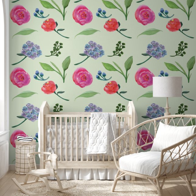 Waterverf Floral Behang (Kinderen)