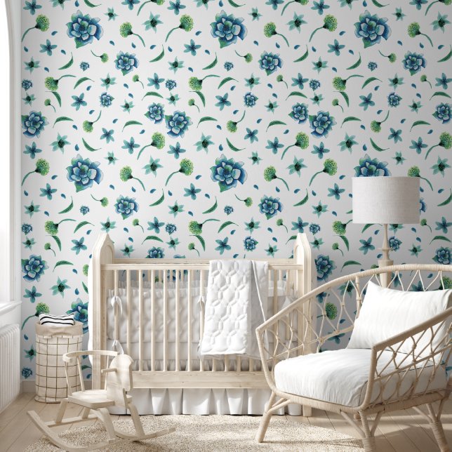Waterverf Floral Behang (Kinderen)