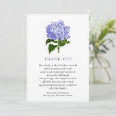 Waterverf Floral Bereavement Funeral Hartelijk dan Bedankkaart (Staand voorkant)