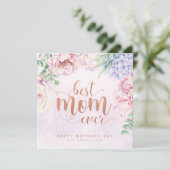 Waterverf Floral Best Mam Ever Photo Card Kaart (Staand voorkant)