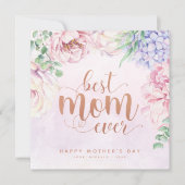 Waterverf Floral Best Mam Ever Photo Card Kaart (Voorkant)