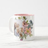 Waterverf Floral Best Moederdag Tweekleurige Koffiemok (Voorkant links)