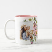 Waterverf Floral Best Moederdag Tweekleurige Koffiemok (Links)