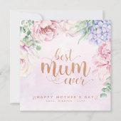 Waterverf Floral Best Mum Ever Photo Card Kaart (Voorkant)