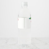 Waterverf Floral Beste Dag Ooit Bruiloft Waterfles Etiket (Achterkant)