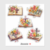 Waterverf Floral Bibles Sticker (Vel)