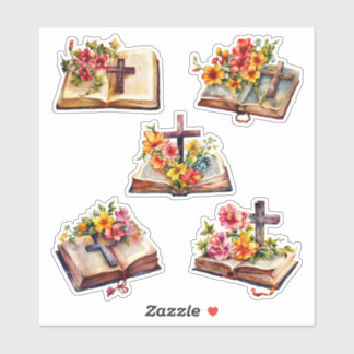 Waterverf Floral Bibles Sticker
