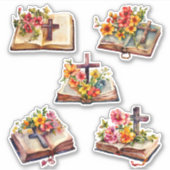 Waterverf Floral Bibles Sticker (Voorkant)