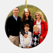 Waterverf Floral Bicycle Kerstmis Keramisch Ornament (Achterkant)