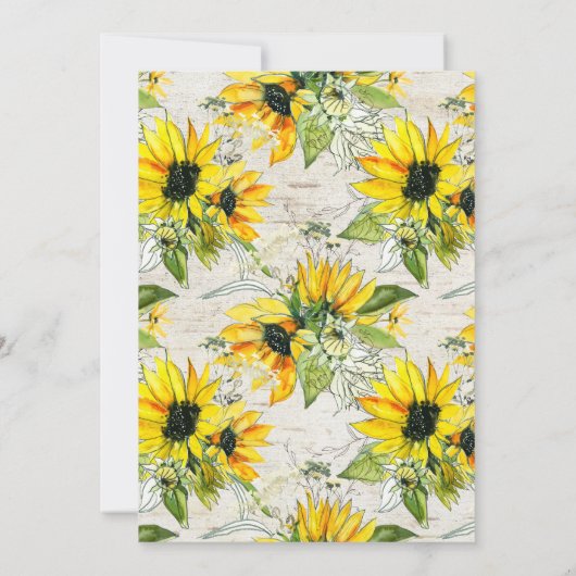 Waterverf Floral Birch Funeral Kaart (Achterkant)