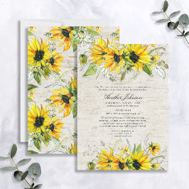 Waterverf Floral Birch Funeral Kaart