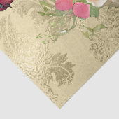 Waterverf Floral Bird Cage Gold Decoupage Tissuepapier (Detail)