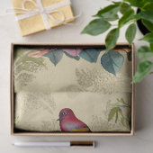 Waterverf Floral Bird Cage Gold Decoupage Tissuepapier (Geschenk)