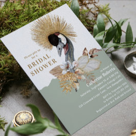 Waterverf Floral Bird Glitter Vrijgezellenfeest Kaart