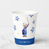 Waterverf Floral Birthday Papieren Bekers (Achterkant)