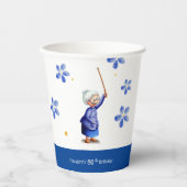 Waterverf Floral Birthday Papieren Bekers (Voorkant)