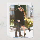 Waterverf Floral Black Gold Photo Wedding Kaart (Achterkant)