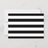 Waterverf Floral Black Stripes Bruiloft Dank u Bedankkaart (Achterkant)