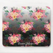 Waterverf Floral Black White Ombre Design Muismat (Voorkant)