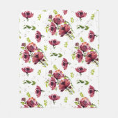 Waterverf Floral Blanket Fleece Deken (Voorkant)