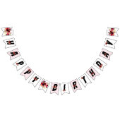 waterverf floral, blije verjaardag, BUNNING BANNER (Alle)