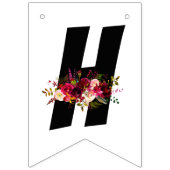 waterverf floral, blije verjaardag, BUNNING BANNER (Tweede vlag)