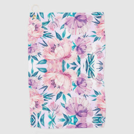 Waterverf Floral Blossom Golfhanddoek