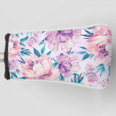 Waterverf Floral Blossom Golfheadcover (Voorkant)