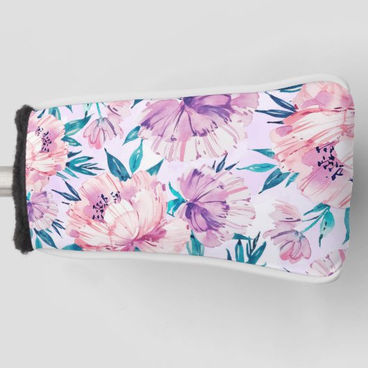 Waterverf Floral Blossom Golfheadcover (Voorkant)