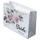 Waterverf Floral Blue Groot Cadeauzakje (Voorkant Gekanteld)