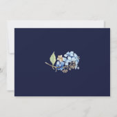 Waterverf Floral Blue Hydrangea Bridesmaid Kaart (Achterkant)