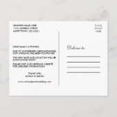 Waterverf Floral Blue Wood Jars Datum wijzigen Briefkaart (Achterkant)